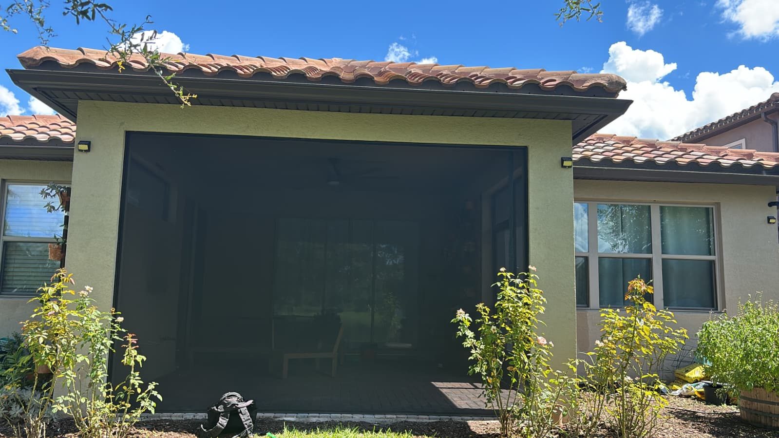 Lanai Screen Enclosure with Open-View Mesh