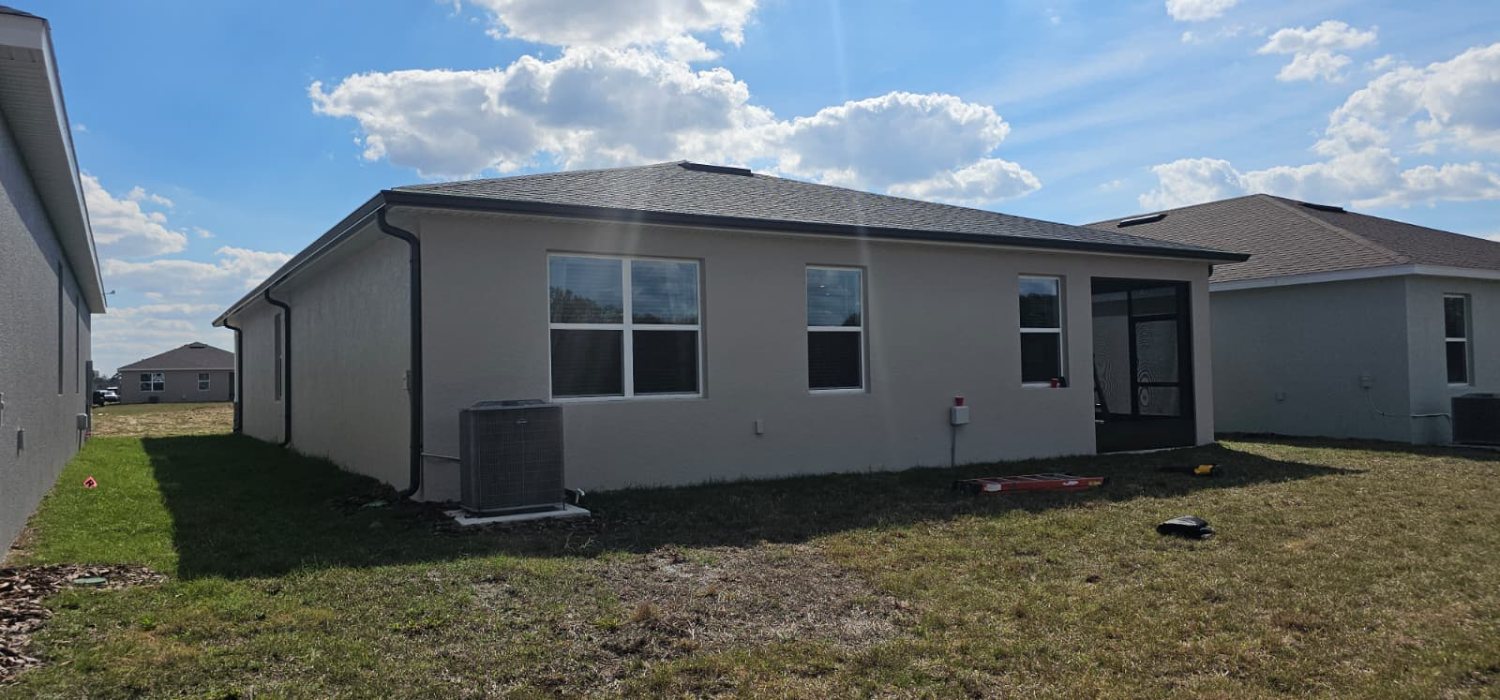 Exterior paint, new-build home